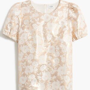 J.Crew Factory - Jacquard puff-sleeve top - NWOT - Size Small